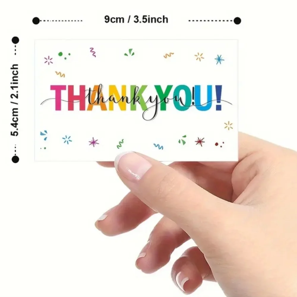 100 Pc pack Thank You Cards and Stickers